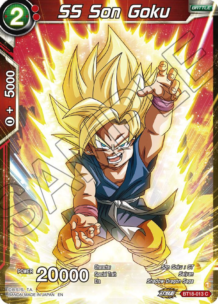 SS Son Goku BT18-013 card from Dawn of the Z-Legends
