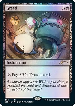 Greed 402 card from Secret Lair Drop Series