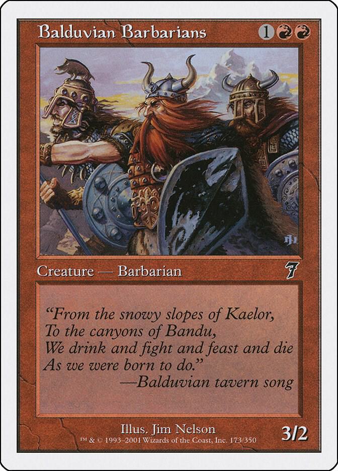 Balduvian Barbarians 173 card from 7th Edition