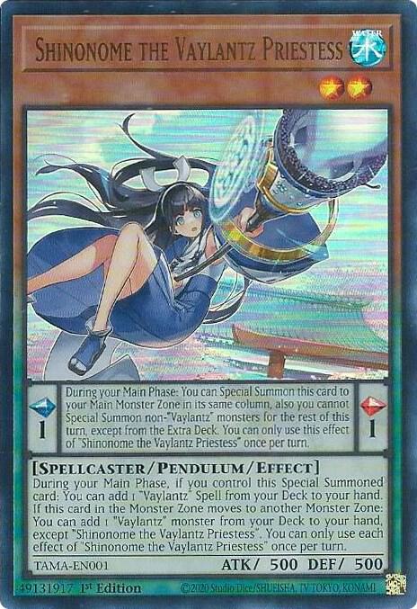 Shinonome the Vaylantz Priestess TAMA-EN001 card from Tactical Masters