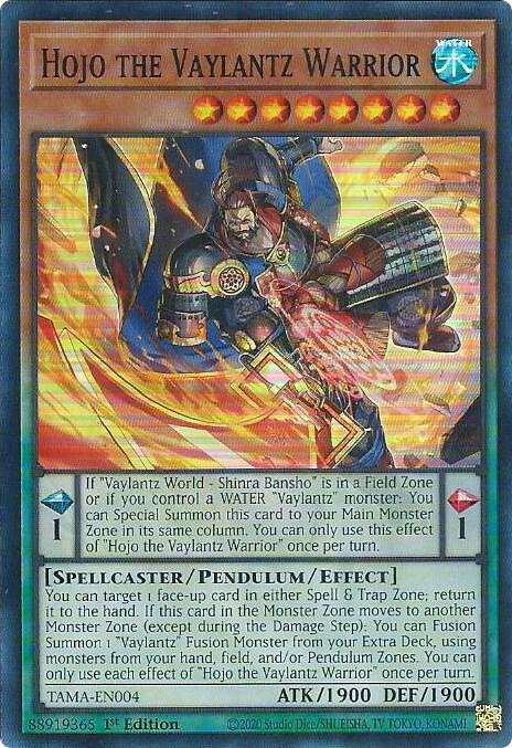 Hojo the Vaylantz Warrior TAMA-EN004 card from Tactical Masters