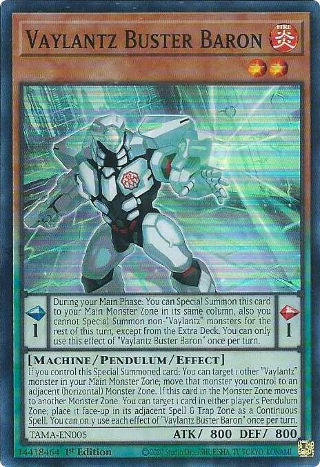 Vaylantz Buster Baron TAMA-EN005 card from Tactical Masters