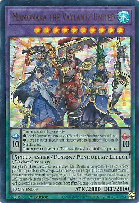 Mamonaka the Vaylantz United TAMA-EN009 card from Tactical Masters