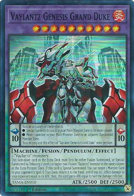 Vaylantz Genesis Grand Duke TAMA-EN010 card from Tactical Masters