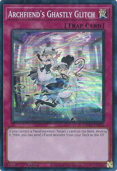 Archfiend's Ghastly Glitch TAMA-EN026 card from Tactical Masters