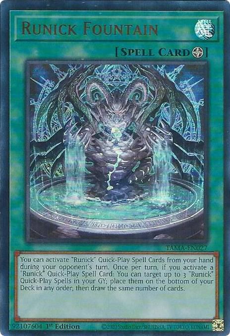 Runick Fountain TAMA-EN027 card from Tactical Masters