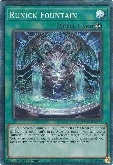 Runick Fountain (CR) TAMA-EN027 card from Tactical Masters