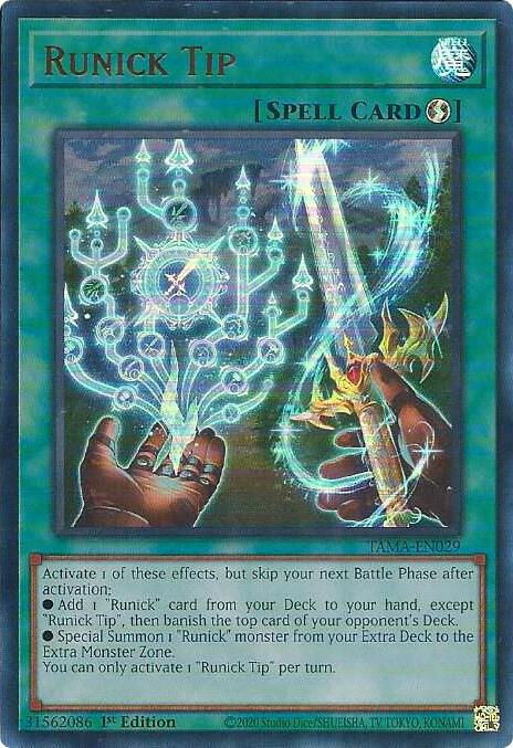 Runick Tip TAMA-EN029 card from Tactical Masters