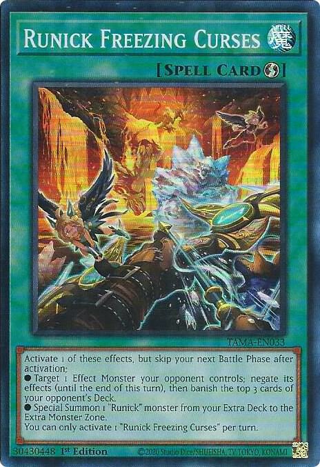 Runick Freezing Curses TAMA-EN033 card from Tactical Masters