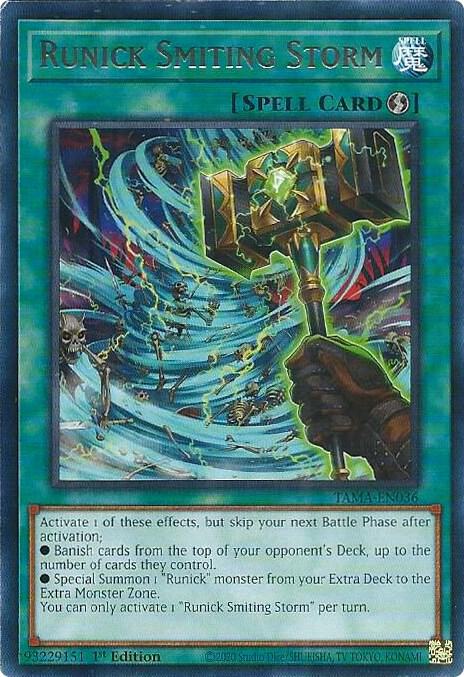 Runick Smiting Storm TAMA-EN036 card from Tactical Masters