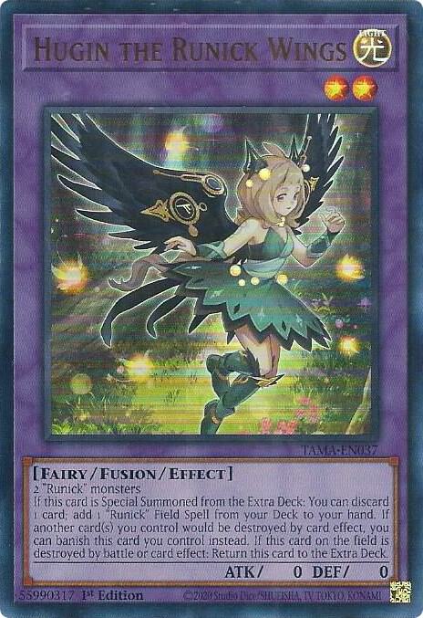 Hugin the Runick Wings TAMA-EN037 card from Tactical Masters