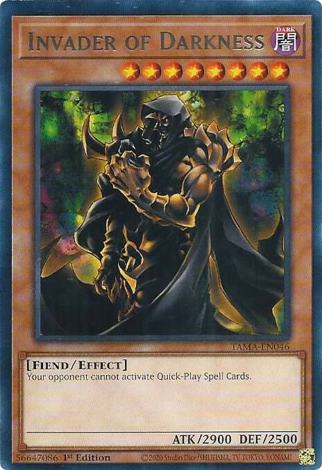 Invader of Darkness TAMA-EN046 card from Tactical Masters