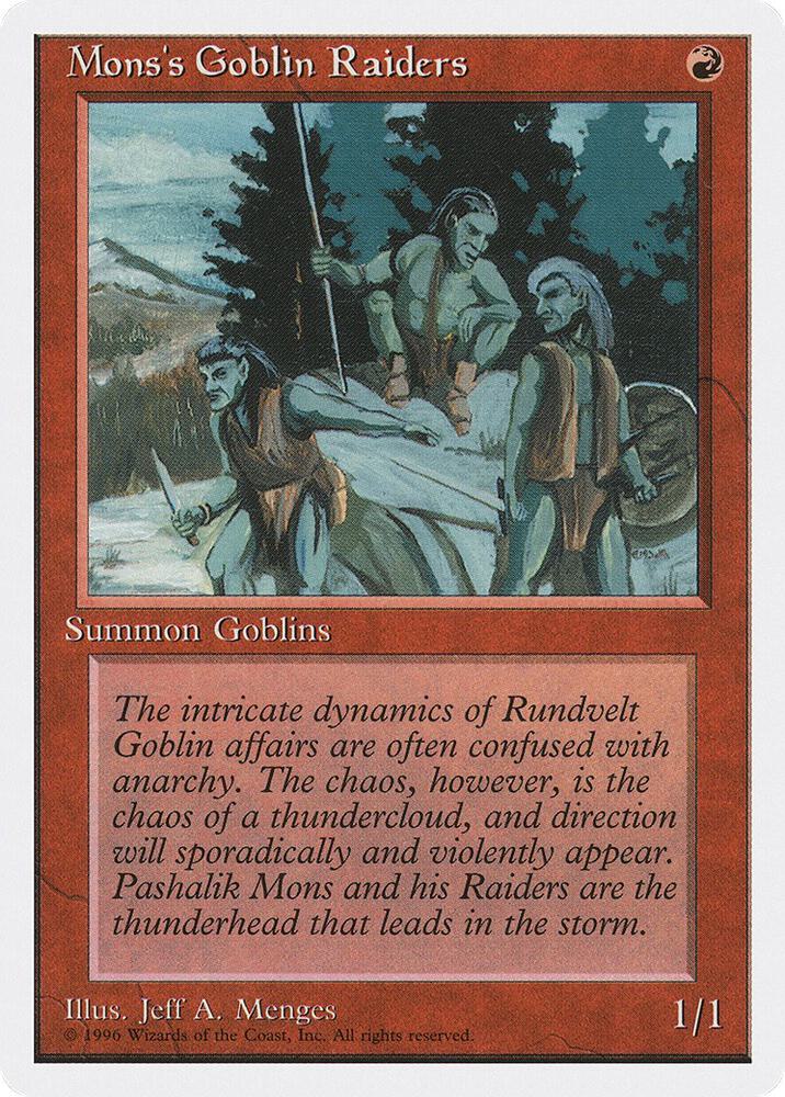 Mons's Goblin Raiders card from Introductory Two-Player Set