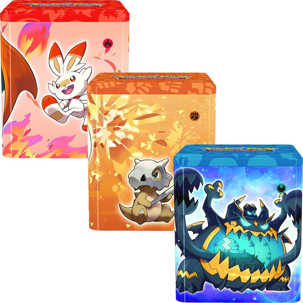 Pokemon Stacking Tins: Fighting-Fire-Darkness [Set of 3] card from SWSH11: Lost Origin