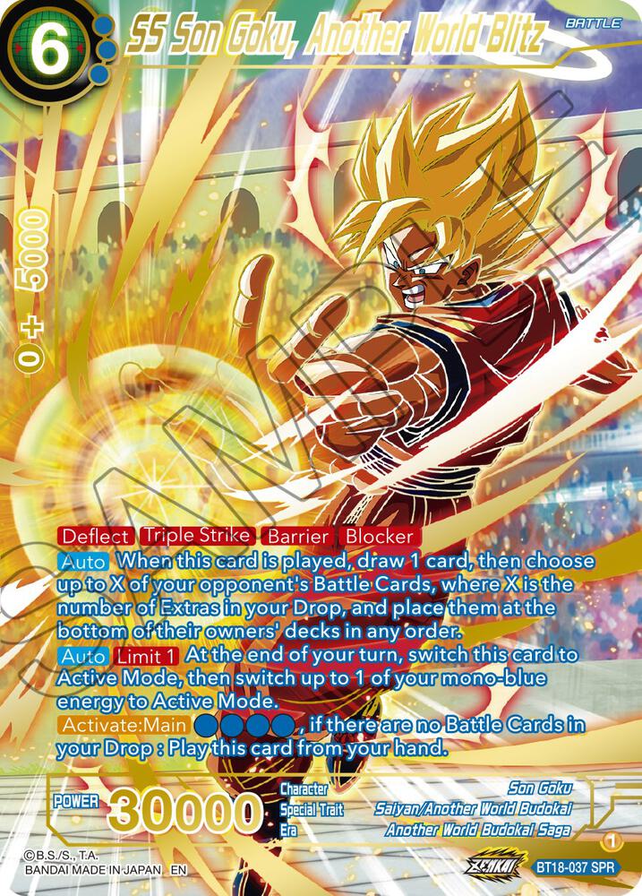 SS Son Goku, Another World Blitz (SPR) BT18-037 card from Dawn of the Z-Legends