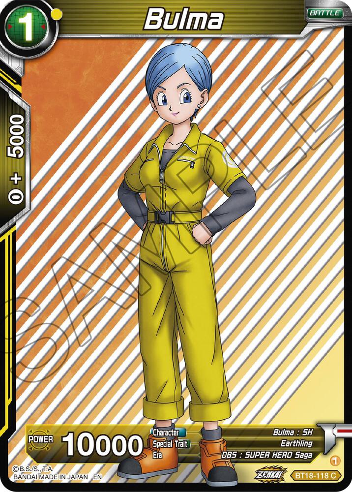 Bulma BT18-118 card from Dawn of the Z-Legends