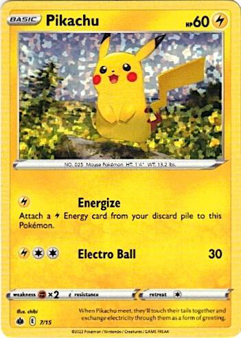 Pikachu - 7/15 007/015 card from McDonald's Promos 2022