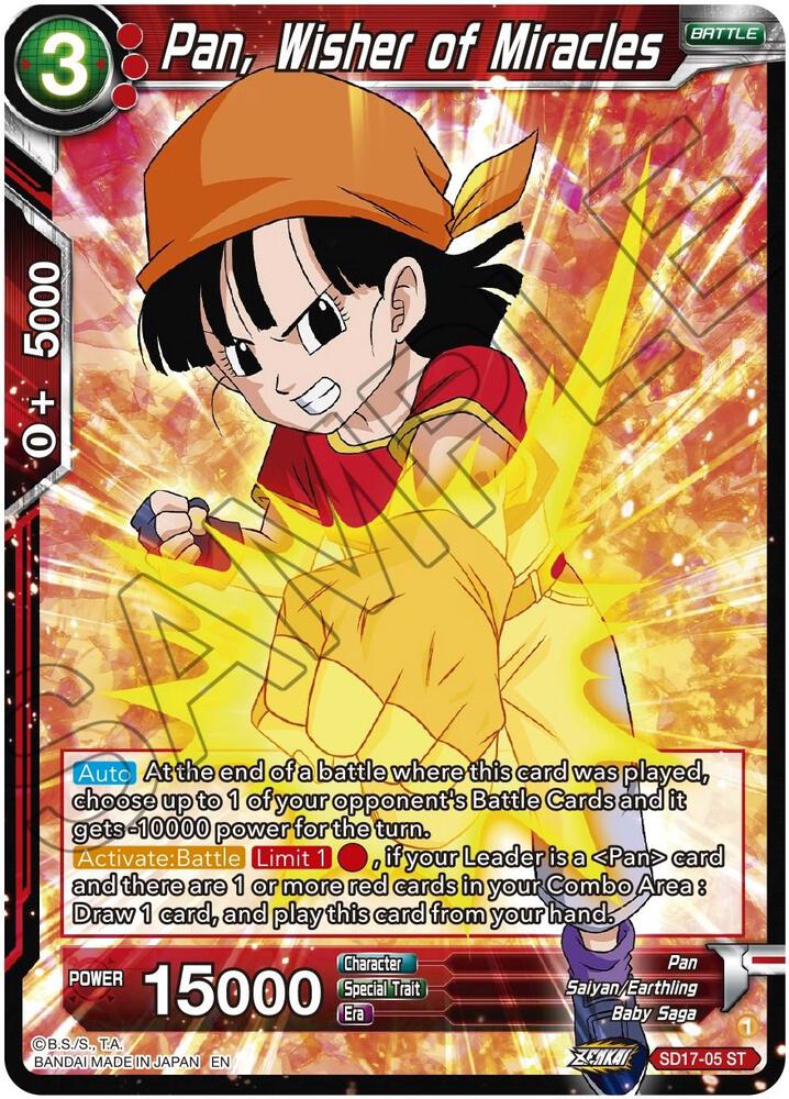 Pan, Wisher of Miracles SD17-05 card from Dawn of the Z-Legends
