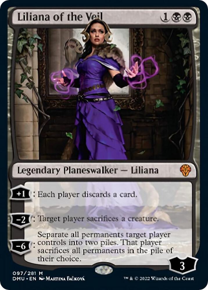 Liliana of the Veil 97 card from Dominaria United