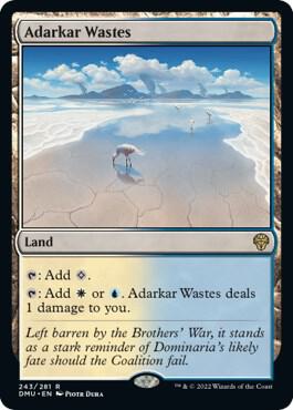 Adarkar Wastes 243 card from Dominaria United