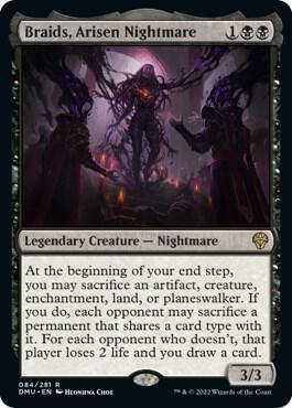 Braids, Arisen Nightmare 84 card from Dominaria United