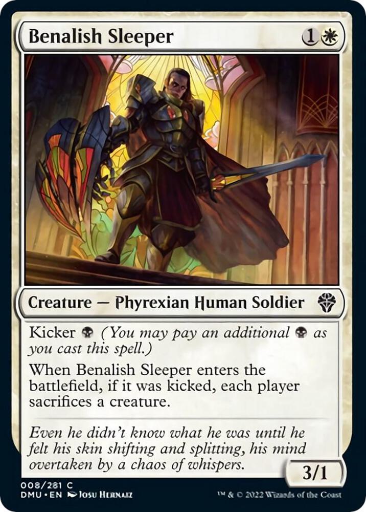 Benalish Sleeper 8 card from Dominaria United