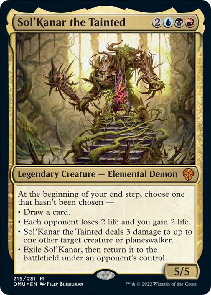 Sol'Kanar the Tainted 219 card from Dominaria United