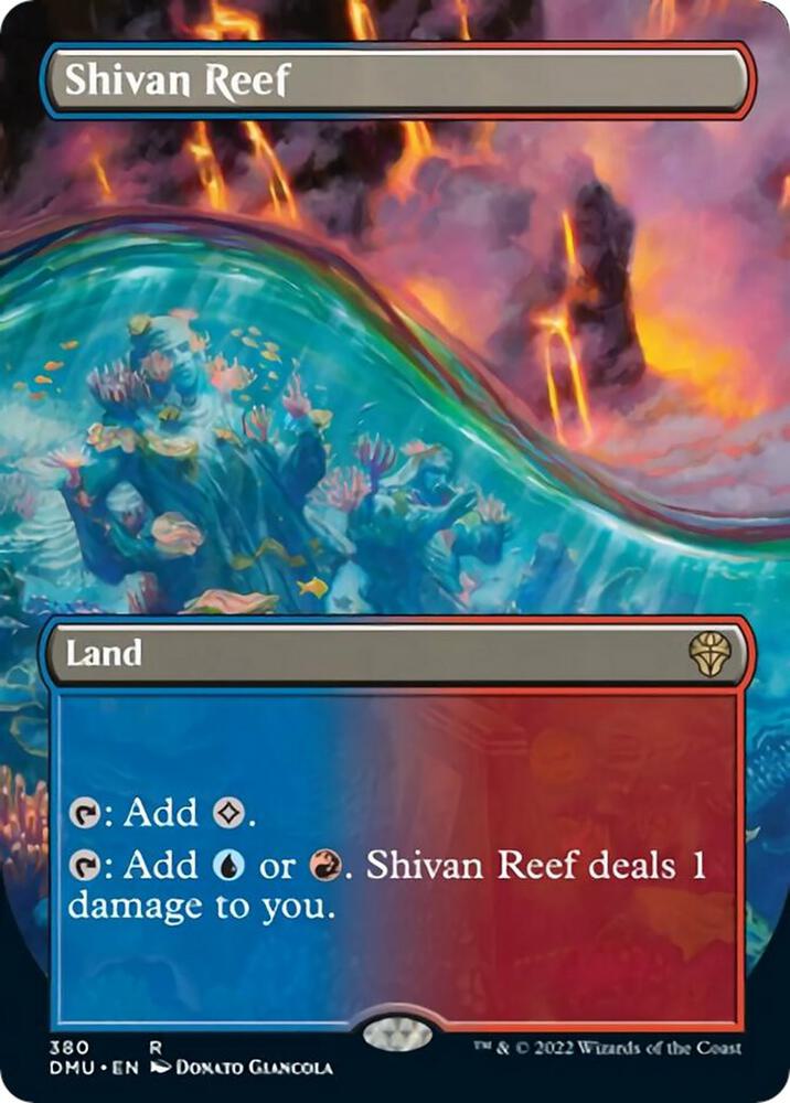 Shivan Reef (Borderless) 380 card from Dominaria United