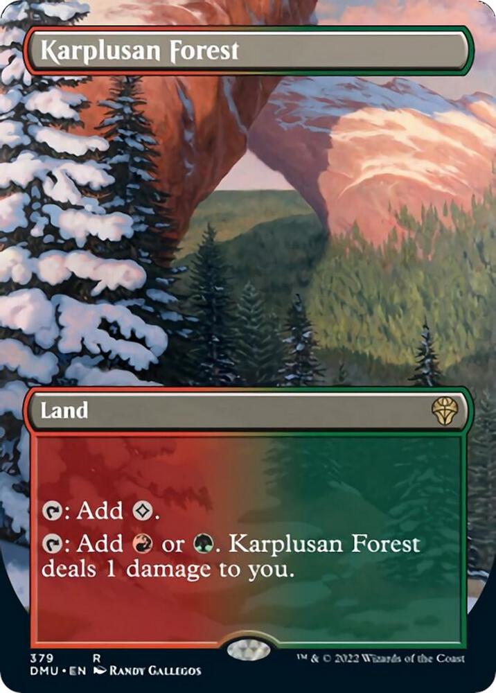 Karplusan Forest (Borderless) 379 card from Dominaria United