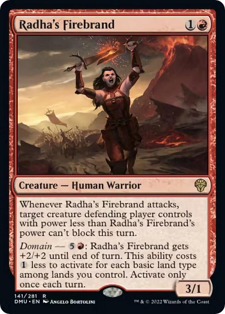 Radha's Firebrand 141 card from Dominaria United