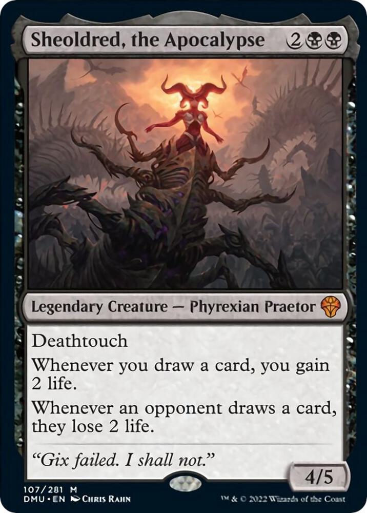Sheoldred, the Apocalypse 107 card from Dominaria United