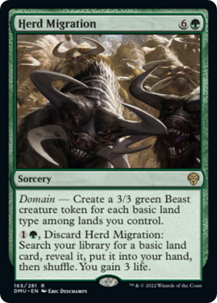 Herd Migration 165 card from Dominaria United