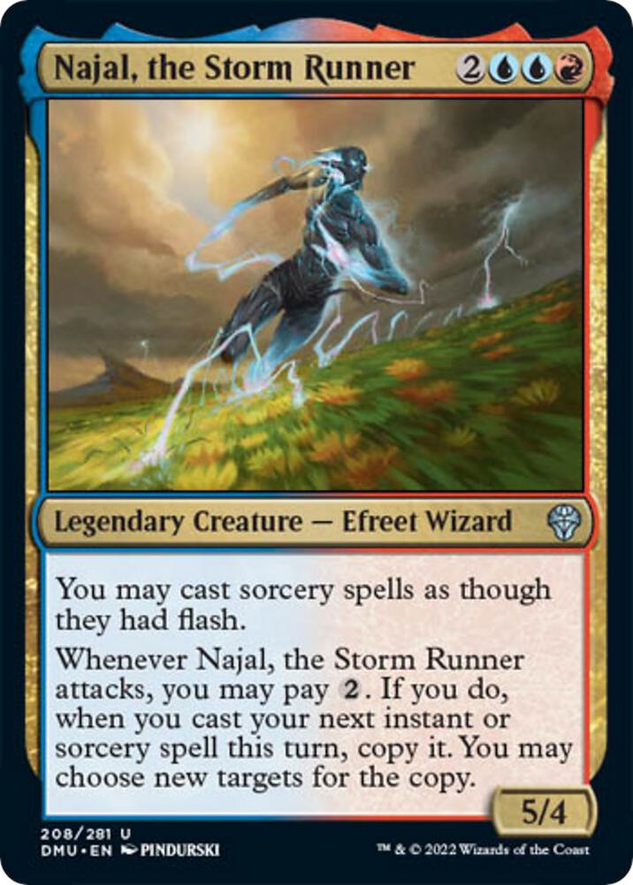 Najal, the Storm Runner 208 card from Dominaria United