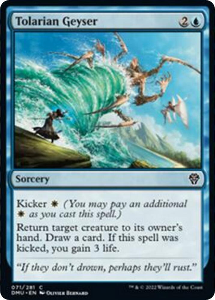 Tolarian Geyser 71 card from Dominaria United