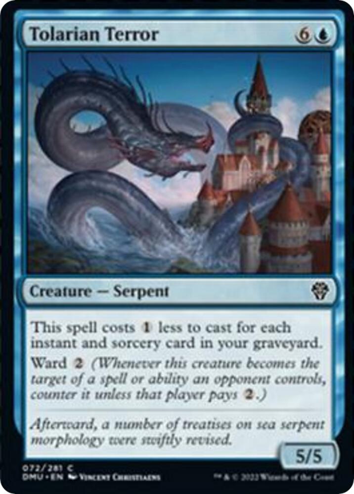 Tolarian Terror 72 card from Dominaria United
