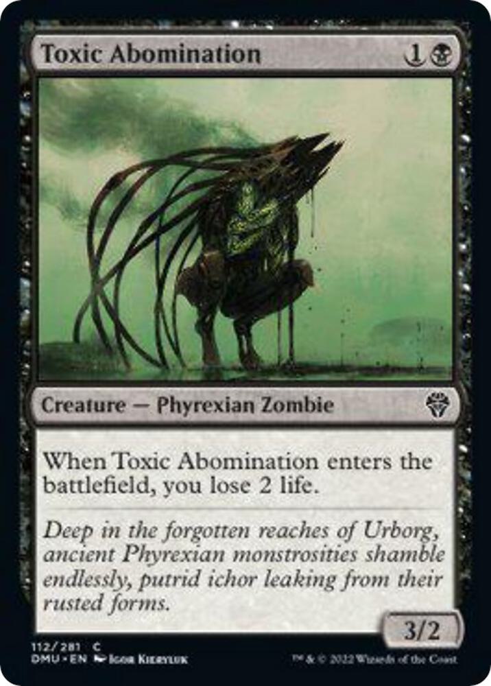 Toxic Abomination 112 card from Dominaria United