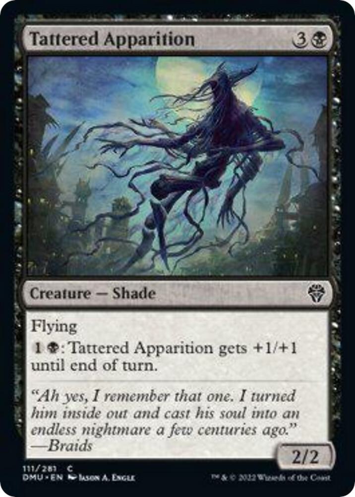 Tattered Apparition 111 card from Dominaria United