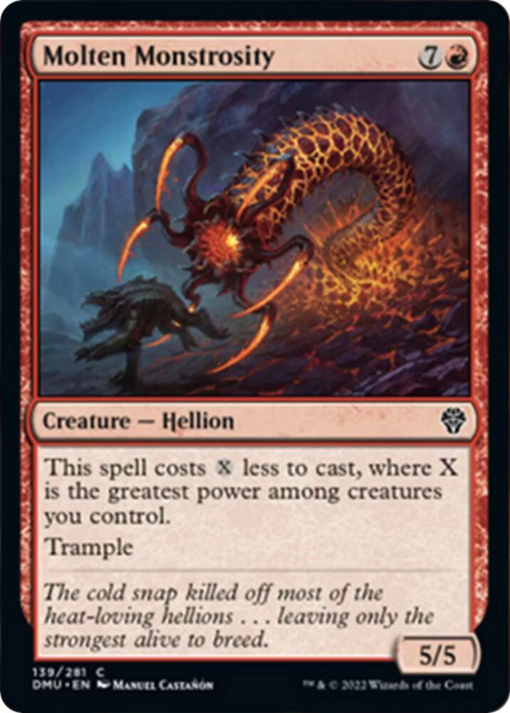 Molten Monstrosity 139 card from Dominaria United