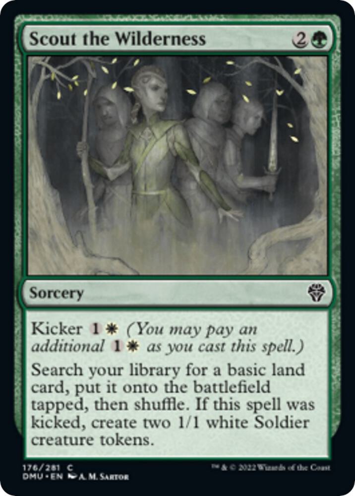 Scout the Wilderness 176 card from Dominaria United