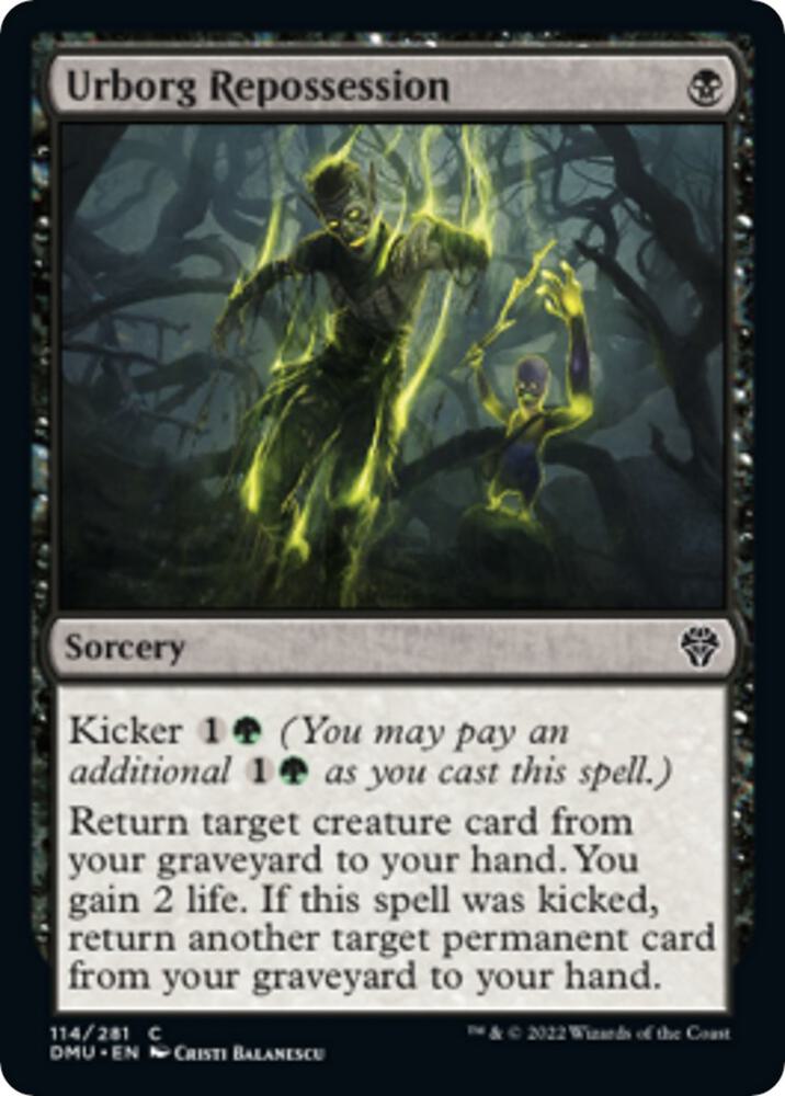Urborg Repossession 114 card from Dominaria United
