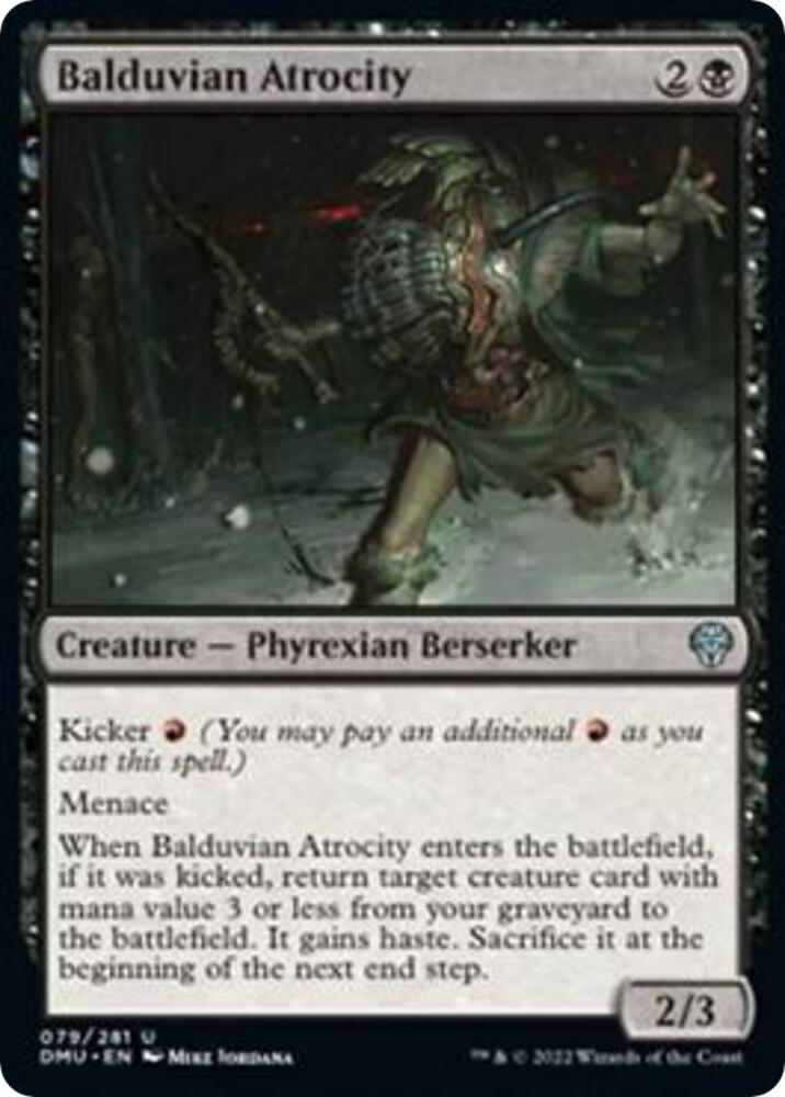 Balduvian Atrocity 79 card from Dominaria United