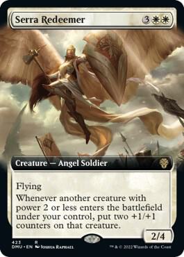 Serra Redeemer (Extended Art) 423 card from Dominaria United