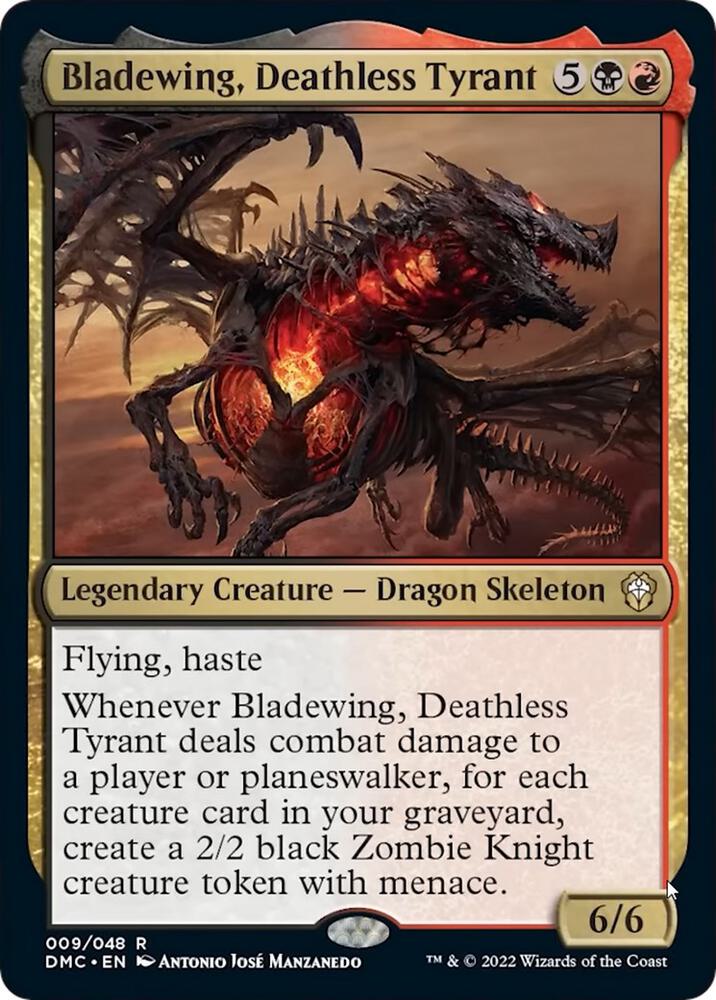 Bladewing, Deathless Tyrant 9 card from Commander: Dominaria United