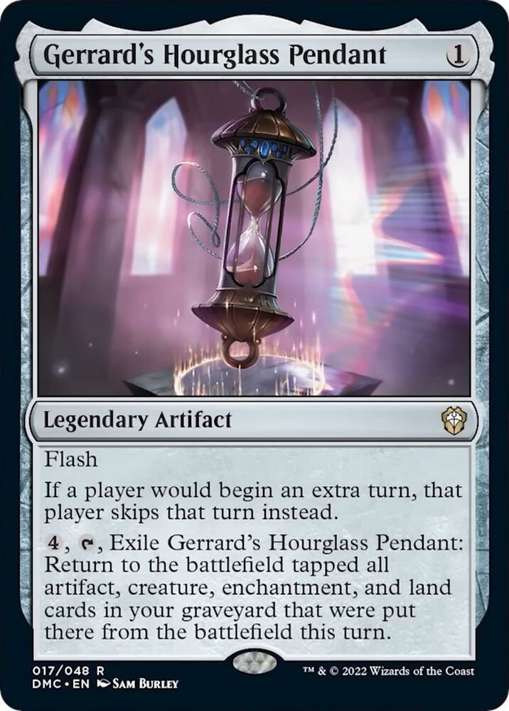 Gerrard's Hourglass Pendant 17 card from Commander: Dominaria United