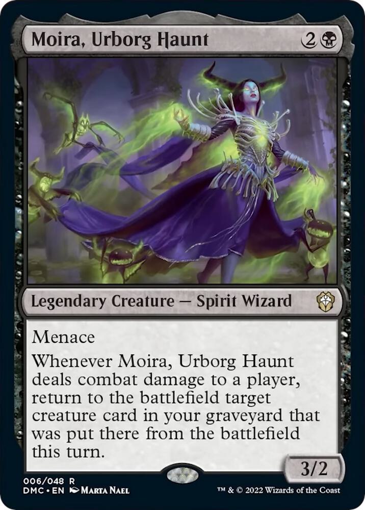 Moira, Urborg Haunt 6 card from Commander: Dominaria United