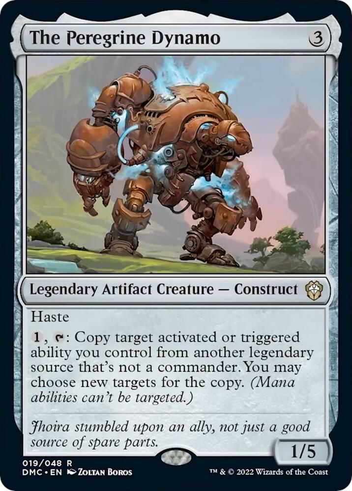 The Peregrine Dynamo 19 card from Commander: Dominaria United