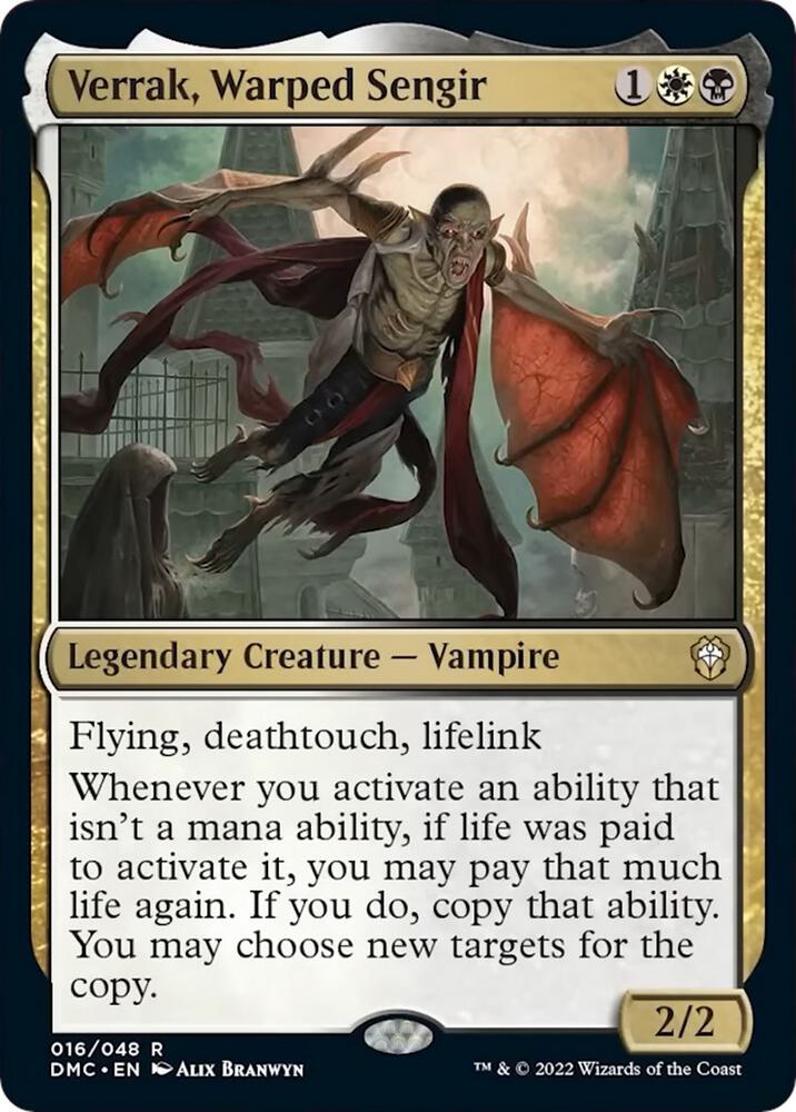Verrak, Warped Sengir 16 card from Commander: Dominaria United