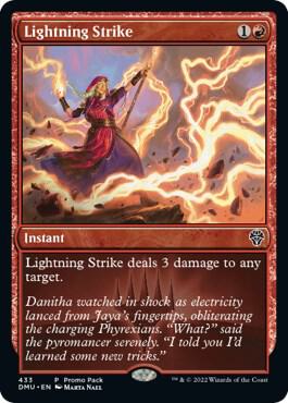 Lightning Strike 433 card from Promo Pack: Dominaria United