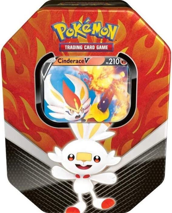 Galar Partners International Tin [Cinderace V] card from SWSH01: Sword & Shield Base Set