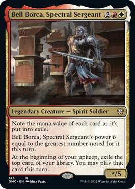 Bell Borca, Spectral Sergeant 145 card from Commander: Dominaria United